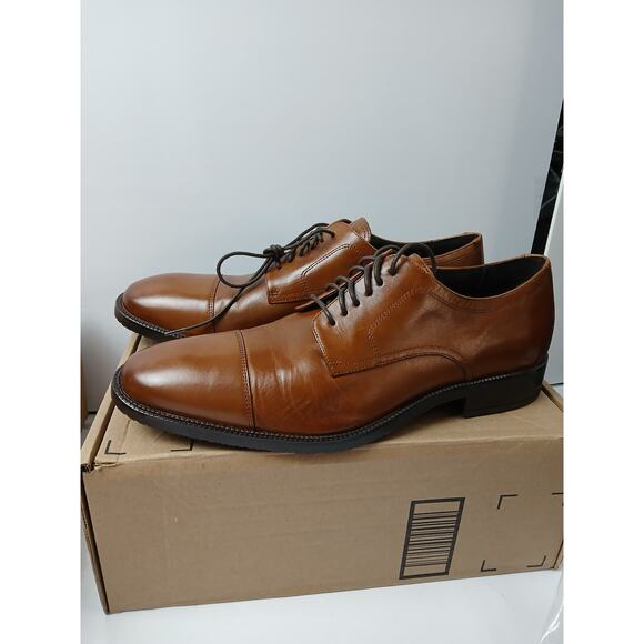 USED Cole Haan Men\'s Modern Essentials Plaintoe Oxford, British Tan-Size 10 main image 4